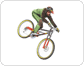 downhill bicycle and cyclist image