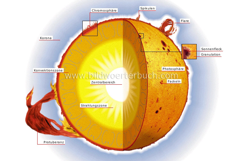 Aufbau der Sonne Bild