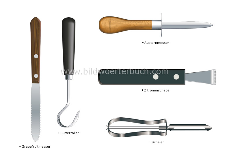 Beispiele für Küchenmesser Bild