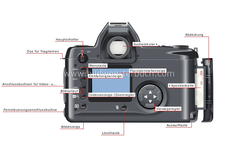 digital reflex camera: camera back image