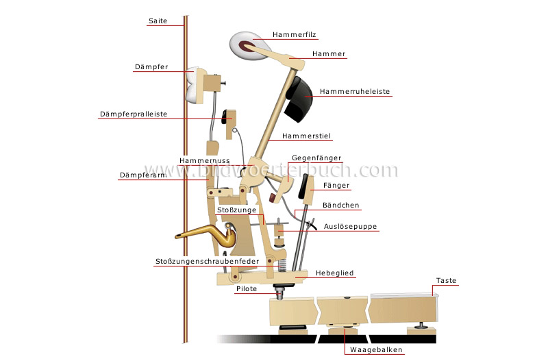 Klaviermechanik Bild