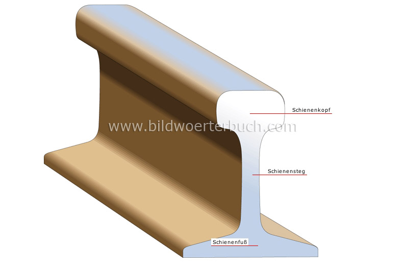 Schiene im Querschnitt Bild