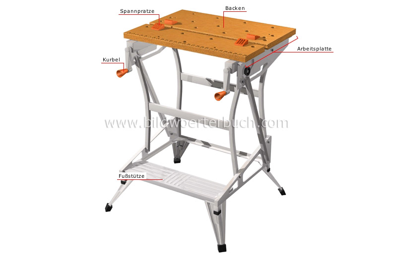 Werkbank und Schraubstock Bild